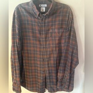 Columbia Men’s Flannel Shirt Plaid Button up Hiking Camping Sz xl